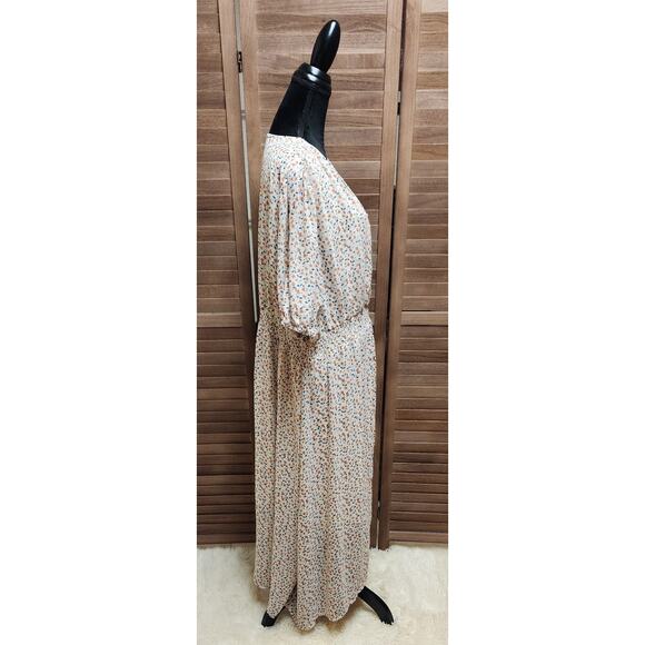 Hayden Los Angeles Midi Floral High Low Sheer Short-Sleeve Dress Plus Size 3X - Picture 4 of 8